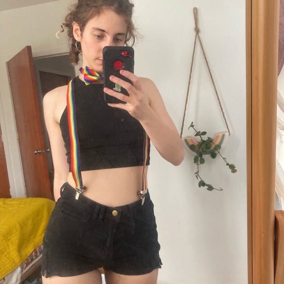 🌈PRIDE SUSPENDERS & CLIP-ON BOWTIE🌈 - Picture 2 of 3